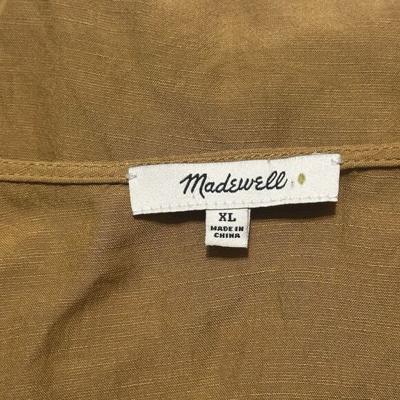 Madewell Linen Blend Top Size XL Wardrobe Staple Capsule Collection Workwear - Picture 2 of 6
